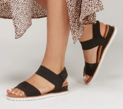 SKECHERS BOBS Desert Kiss>Mujer Canvas Shoes|Sandalias