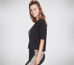 SKECHERS Cheetah Diamond Crop Tee Shirt><noscript><img width=