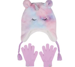 SKECHERS Cold Weather Plush Tie-Dye Unicorn Hat Set>Niños Accesorios Para El Frío|Gorras
