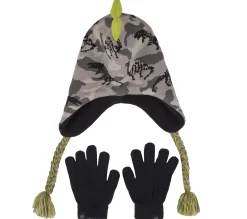 SKECHERS Dino Camo Jacquard Hat And Glove Set>Niños Gorras|Gorras