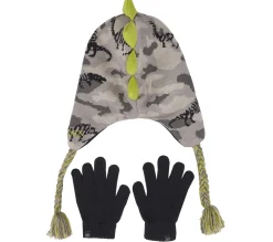 SKECHERS Dino Camo Jacquard Hat And Glove Set>Niños Gorras|Gorras