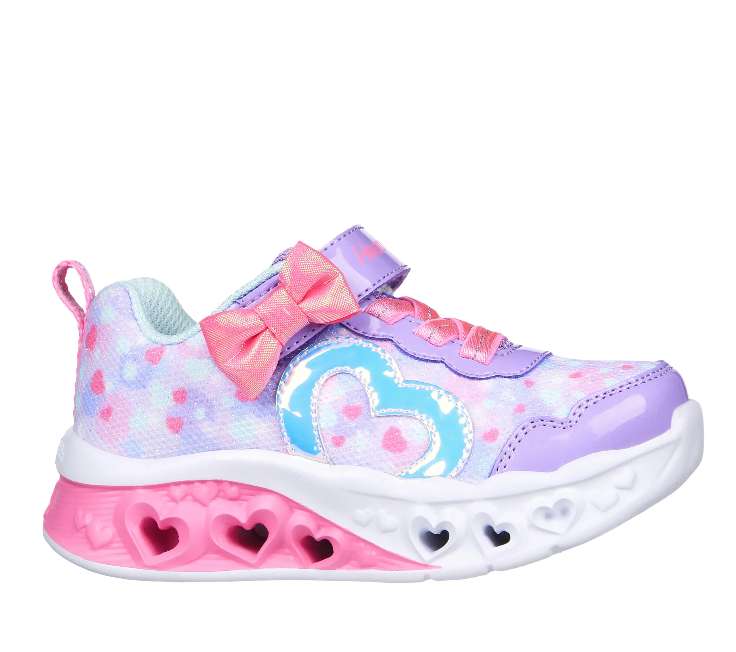 SKECHERS Flutter Heart Lights - Kind Spirit>Niños Sin Cordones|Con Luces