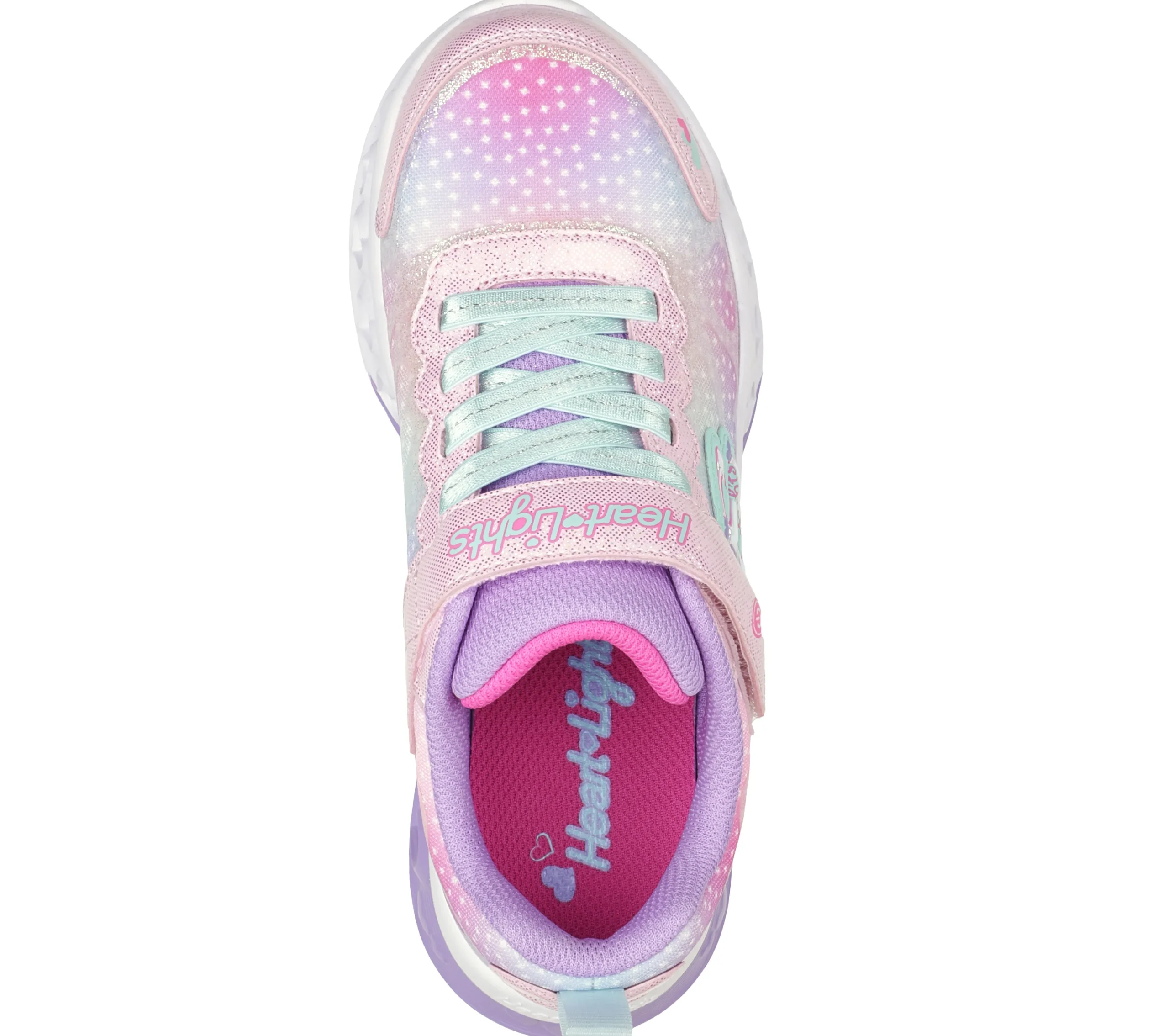 SKECHERS Flutter Heart Lights - Simply Love>Niños Sin Cordones|Con Luces