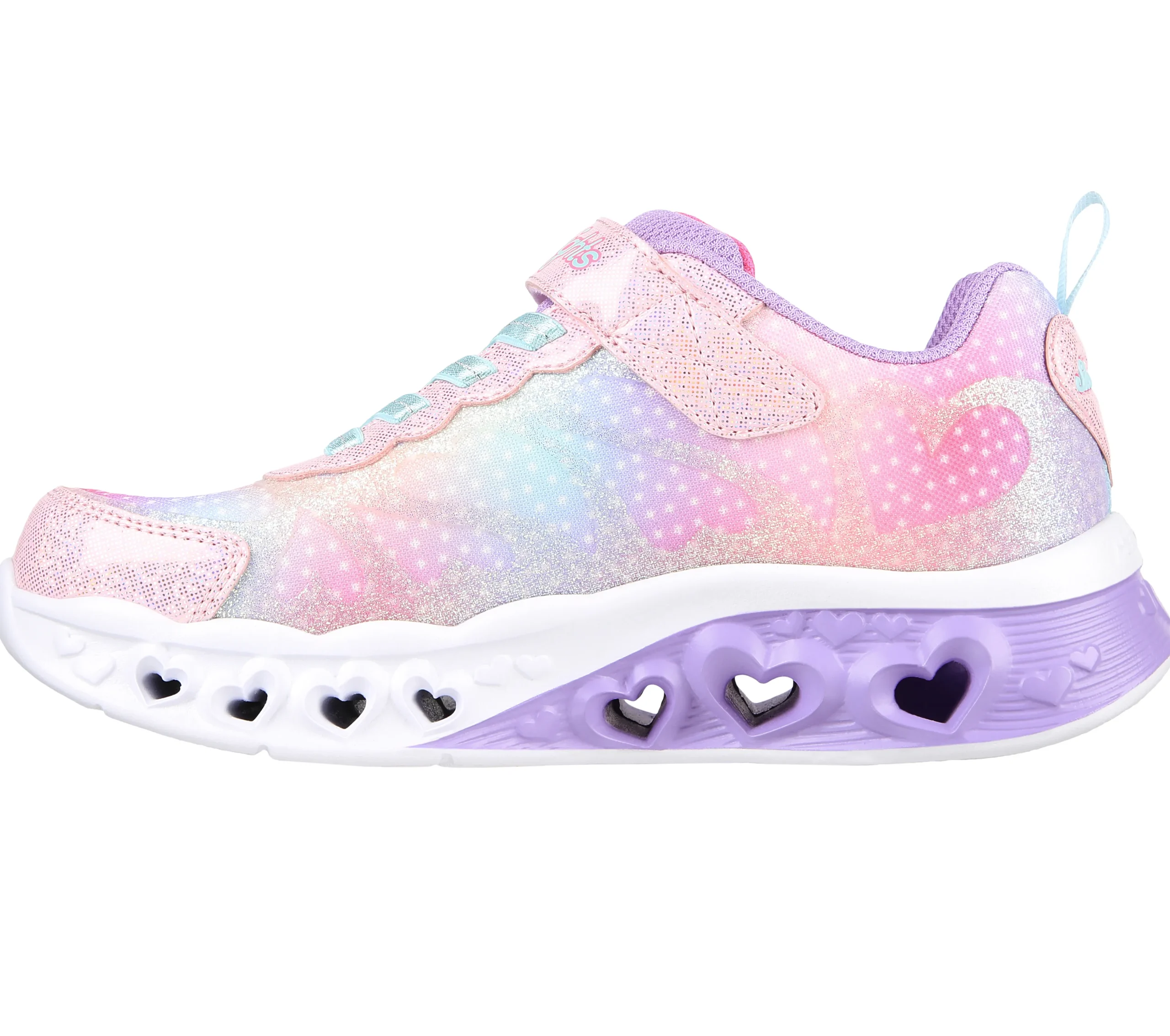 SKECHERS Flutter Heart Lights - Simply Love>Niños Sin Cordones|Con Luces