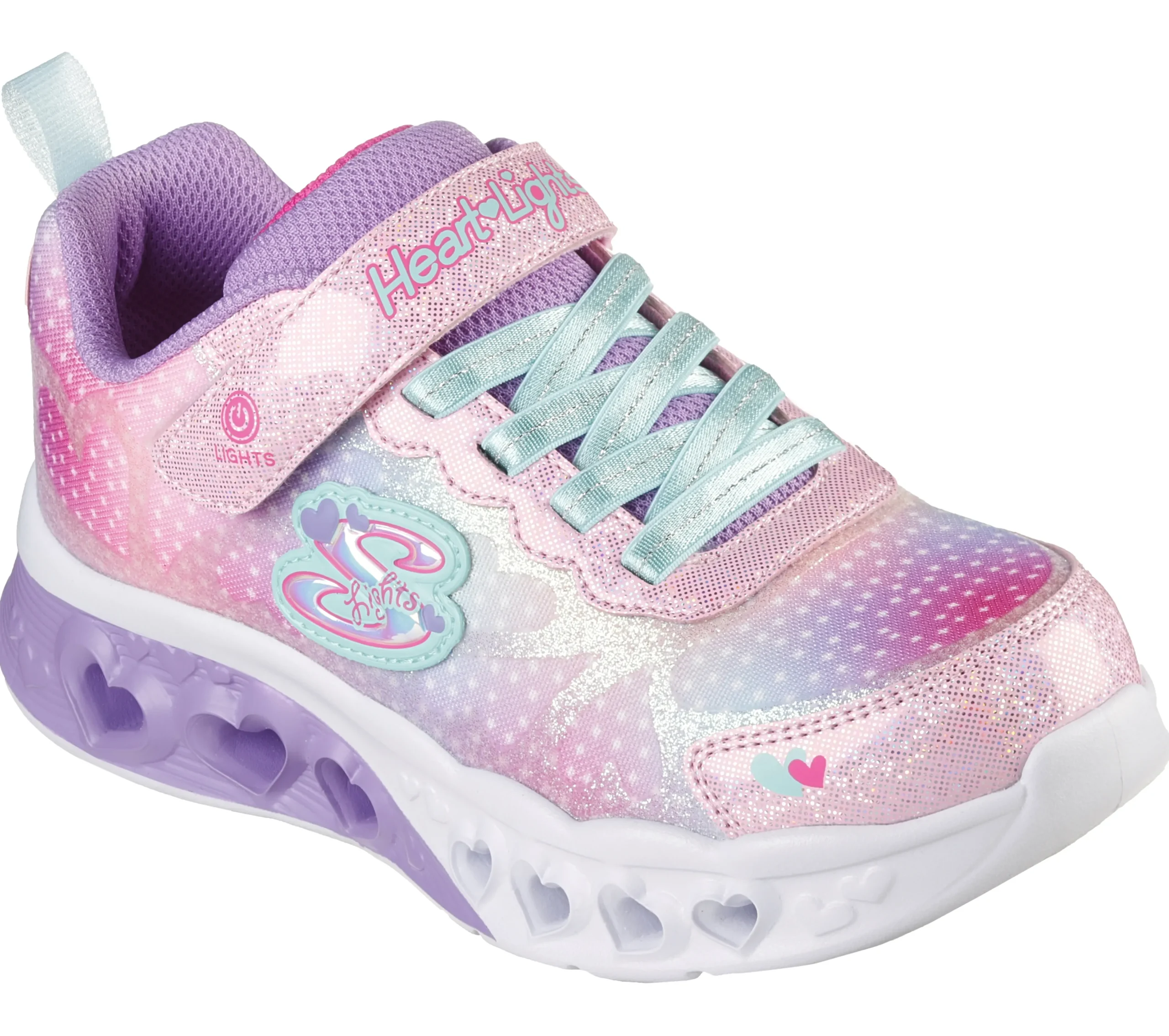 SKECHERS Flutter Heart Lights - Simply Love>Niños Sin Cordones|Con Luces
