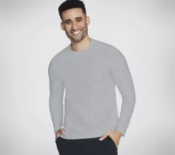 SKECHERS GO DRI All Day Long Sleeve Tee>Hombre Partes De Arriba|Partes De Arriba