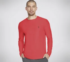 SKECHERS GO DRI All Day L/S Diamond Tee Solid>Hombre Partes De Arriba|Partes De Arriba