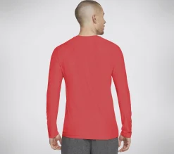 SKECHERS GO DRI All Day L/S Diamond Tee Solid>Hombre Partes De Arriba|Partes De Arriba