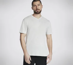 SKECHERS GO DRI Pima Signature V-Neck>Hombre Partes De Arriba|Partes De Arriba