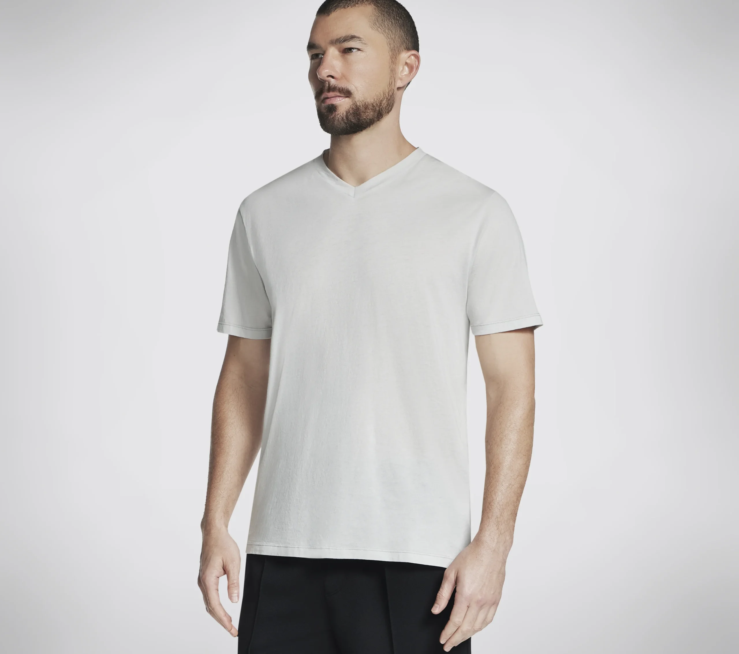 SKECHERS GO DRI Pima Signature V-Neck>Hombre Partes De Arriba|Partes De Arriba