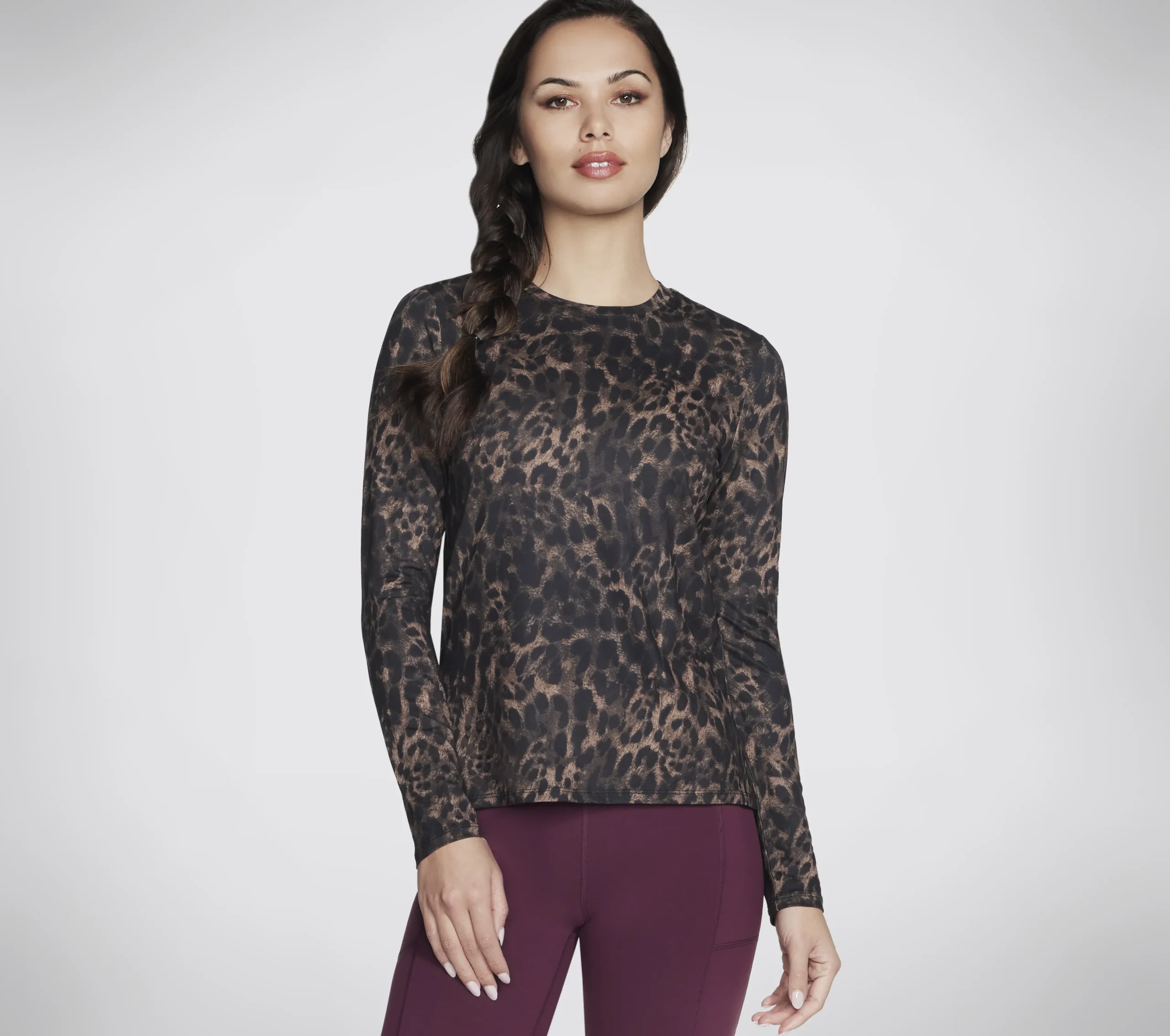 SKECHERS GO DRI Serene Cheetah Long Sleeve>Mujer Tops Y Partes De Arriba|Tops Y Partes De Arriba