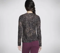 SKECHERS GO DRI Serene Cheetah Long Sleeve>Mujer Tops Y Partes De Arriba|Tops Y Partes De Arriba