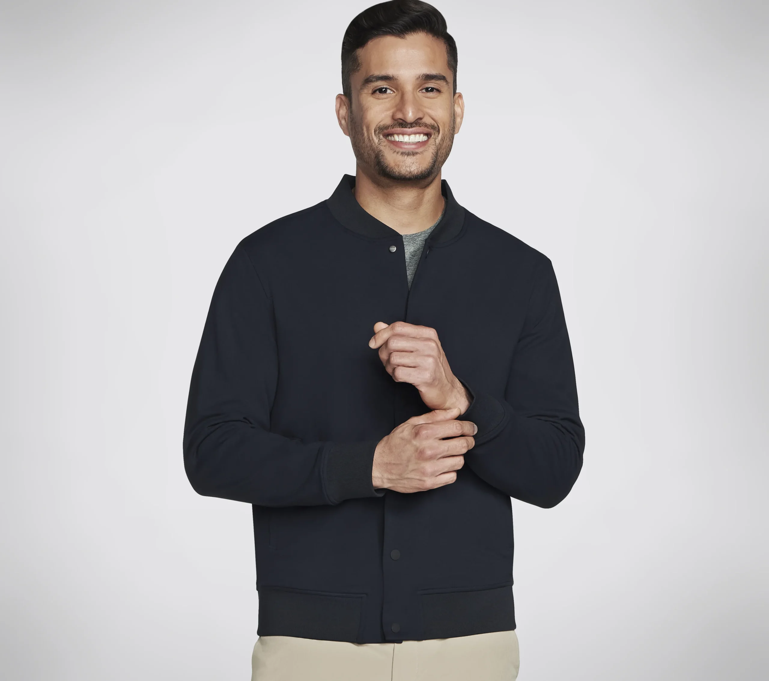 SKECHERS GO FLEX Bomber Jacket>Hombre Partes De Arriba|Partes De Arriba