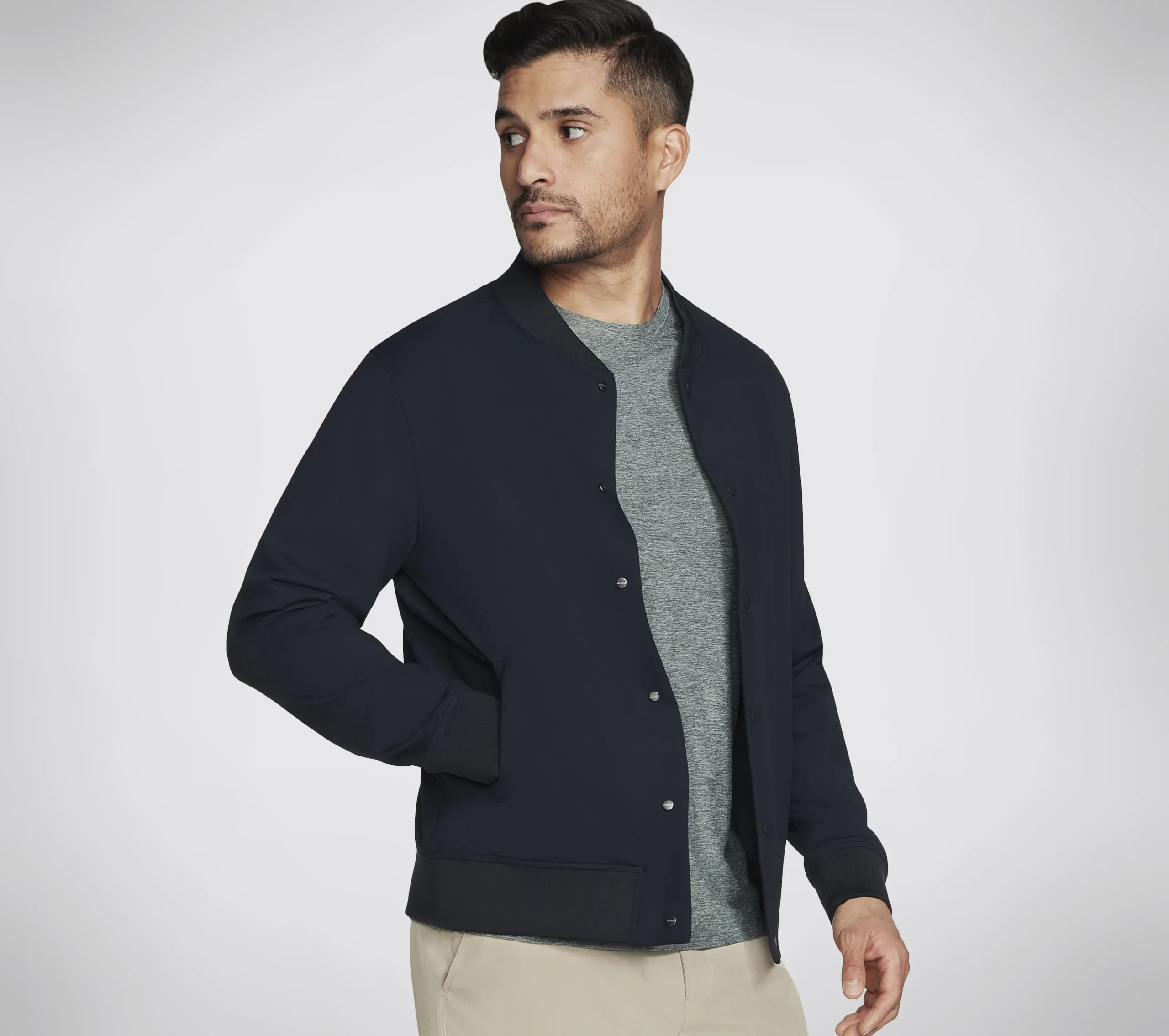 SKECHERS GO FLEX Bomber Jacket>Hombre Partes De Arriba|Partes De Arriba