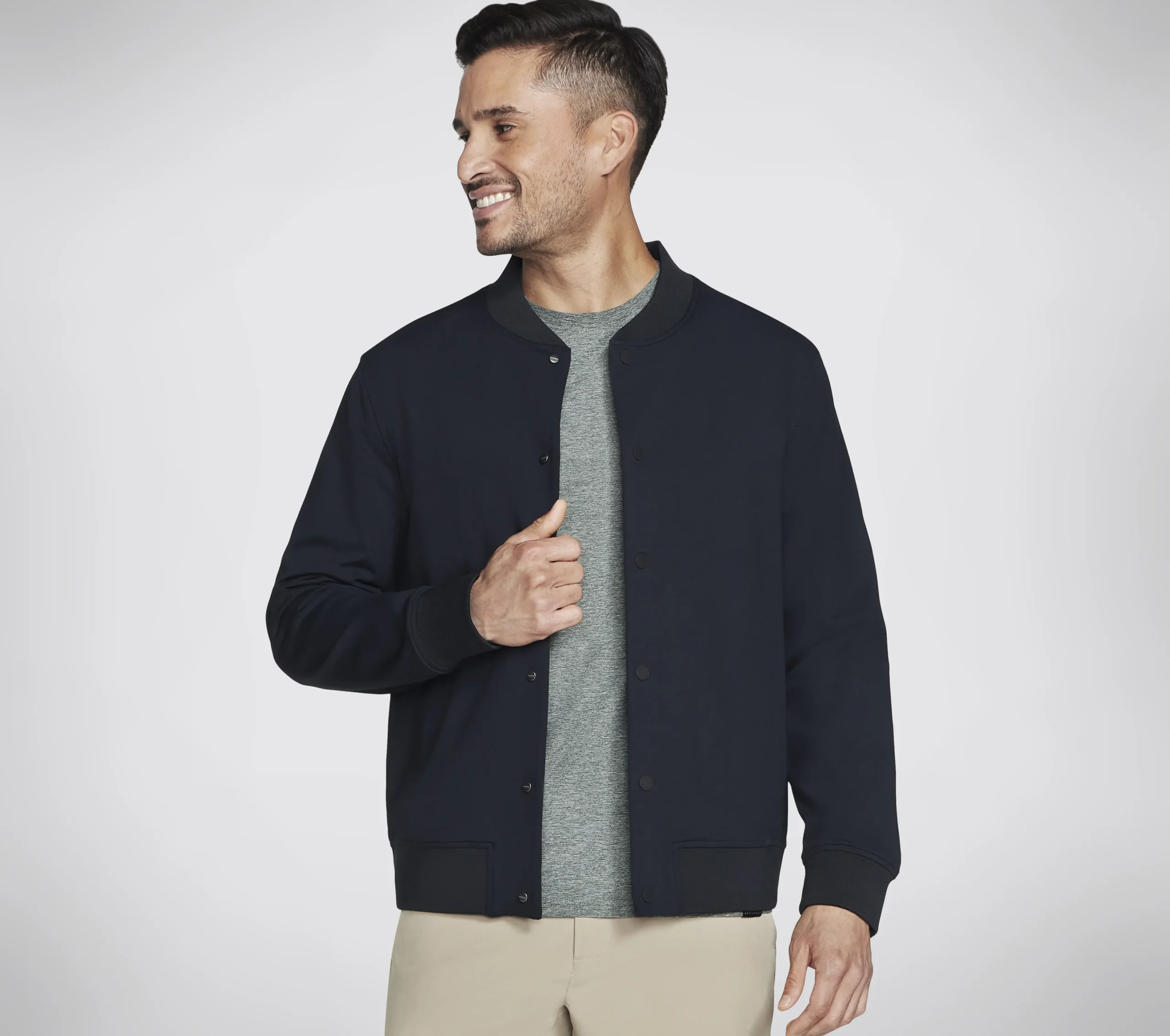 SKECHERS GO FLEX Bomber Jacket>Hombre Partes De Arriba|Partes De Arriba