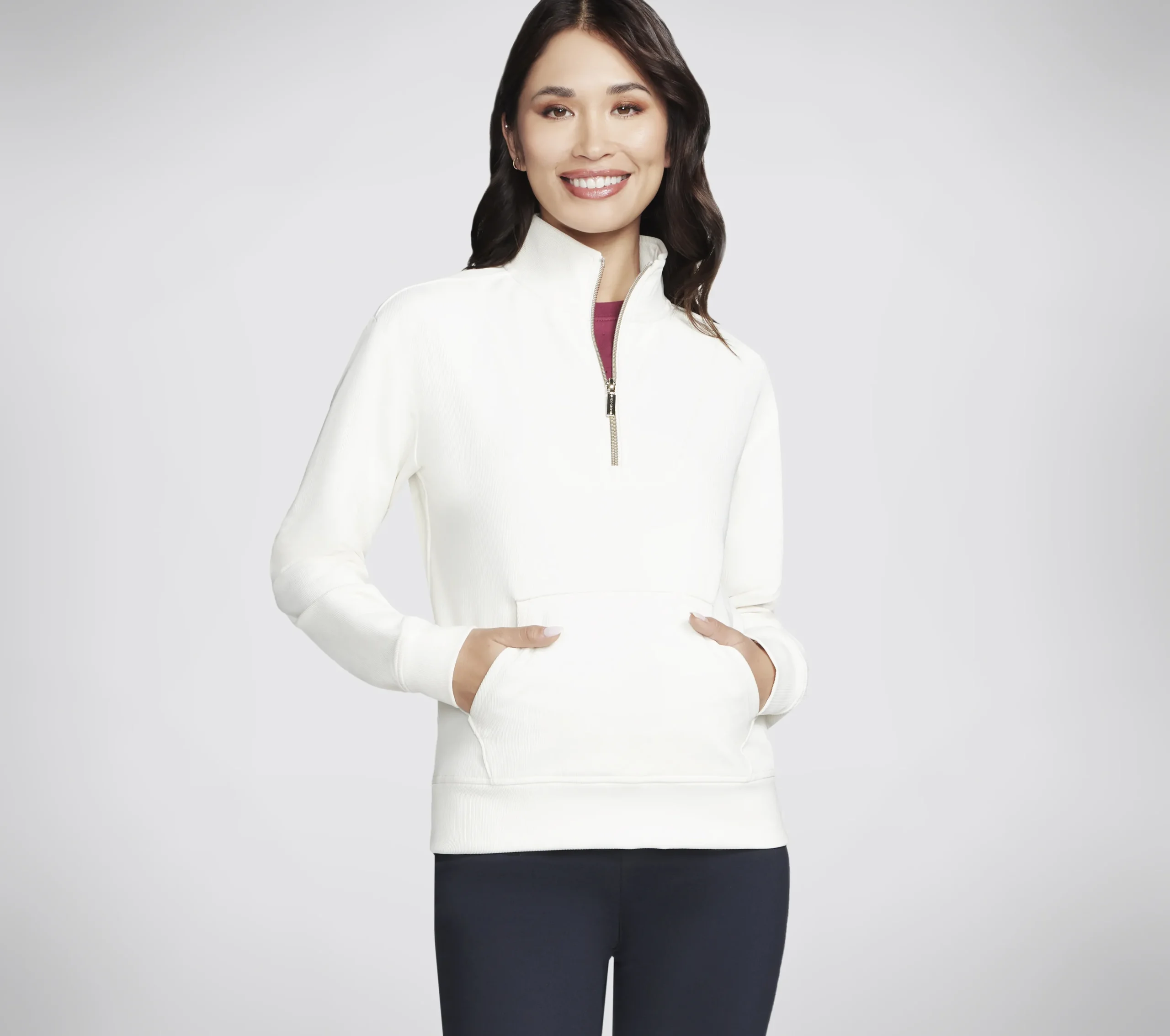 SKECHERS GO LUXE Rib 1/4 Zip>Mujer Tops Y Partes De Arriba|Tops Y Partes De Arriba