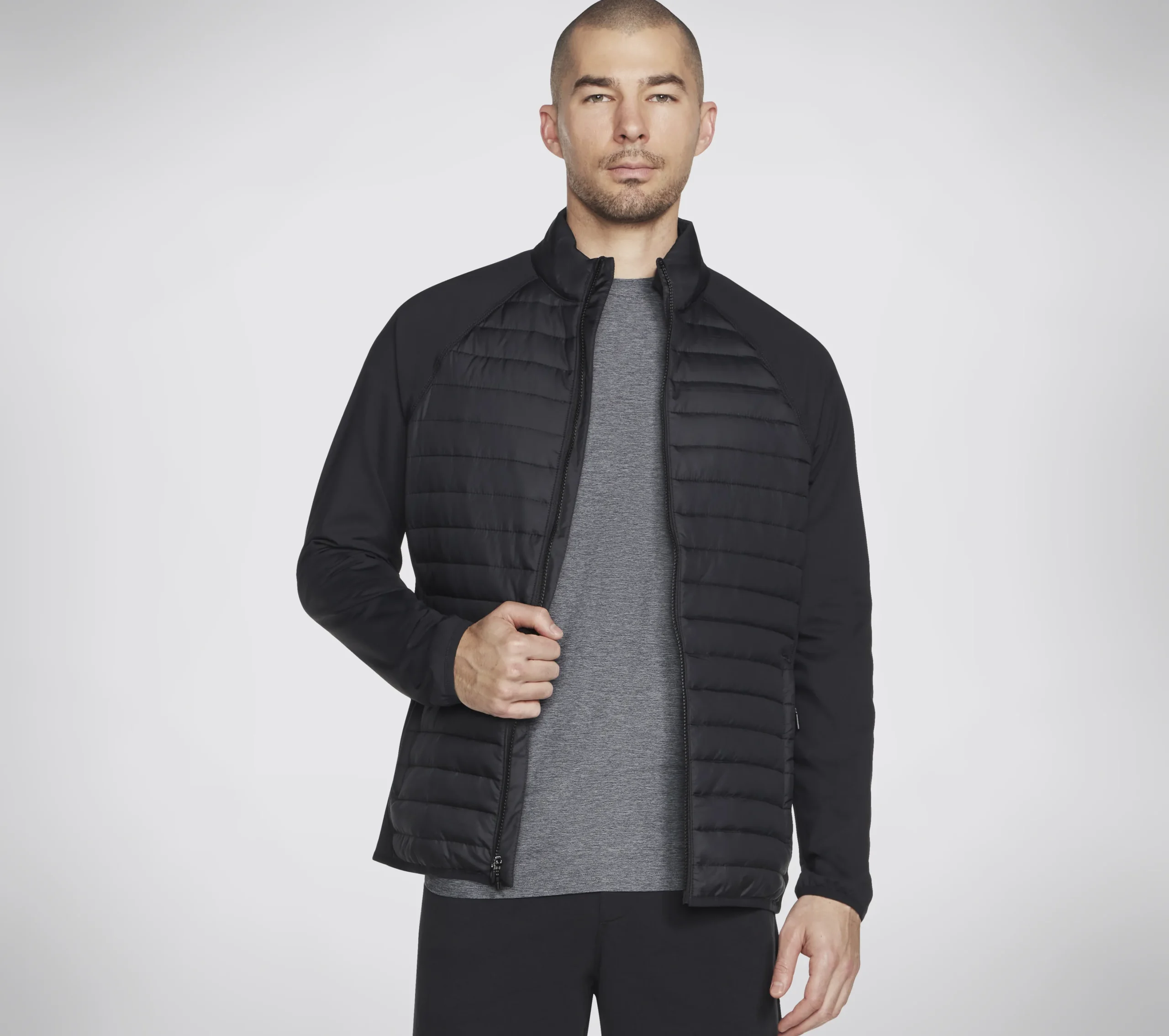 SKECHERS GO SHIELD Hybrid Jacket>Hombre Partes De Arriba|Partes De Arriba