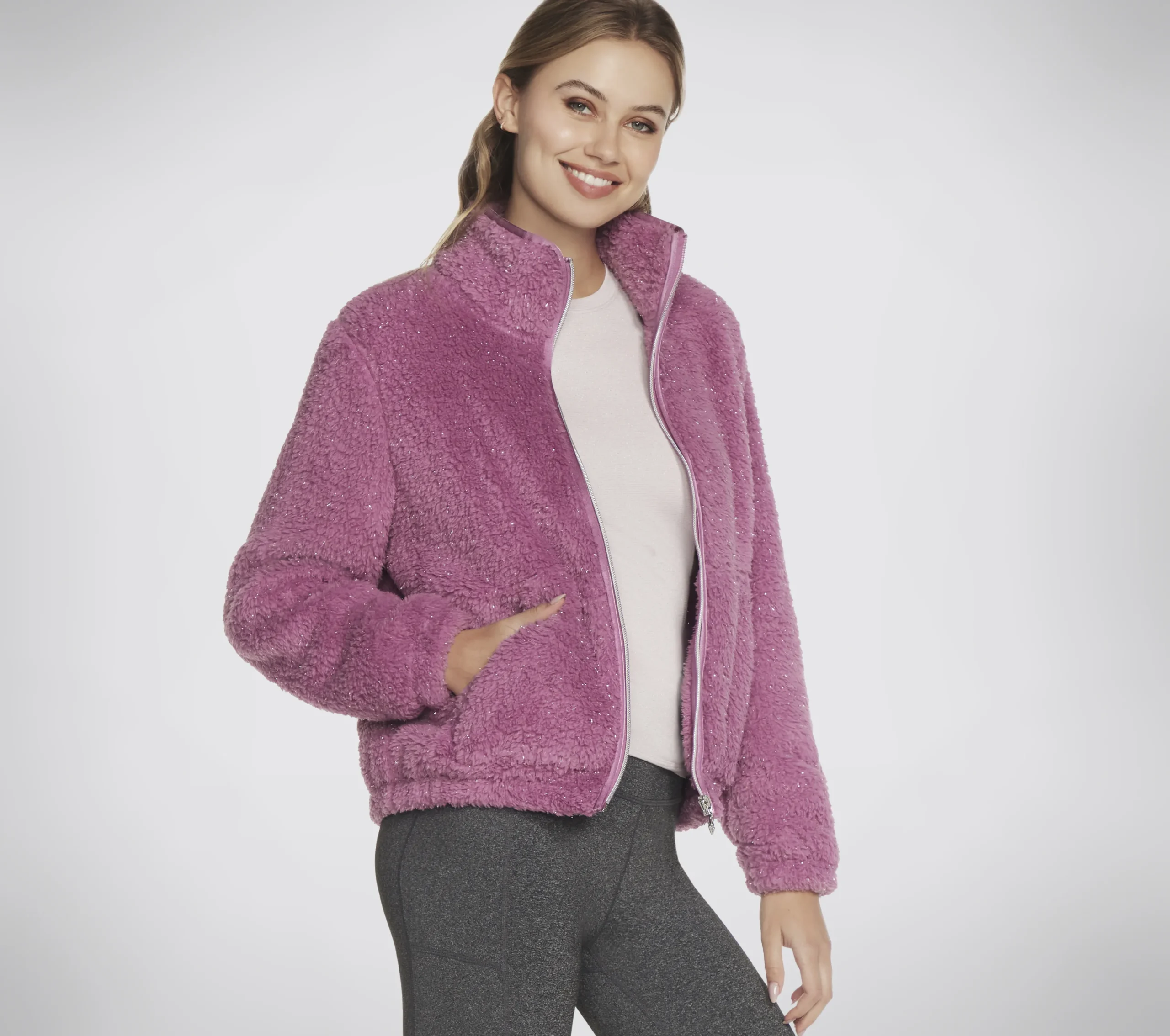 SKECHERS GO SNUGGLE Sherpa Jacket>Mujer Tops Y Partes De Arriba|Tops Y Partes De Arriba