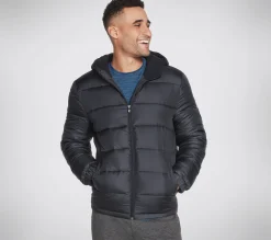 SKECHERS GO WALK Parkway Hooded Puffer>Hombre Partes De Arriba|Partes De Arriba