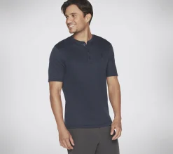 SKECHERS GOKNIT Pique Short Sleeve Henley>Hombre Partes De Arriba|Partes De Arriba