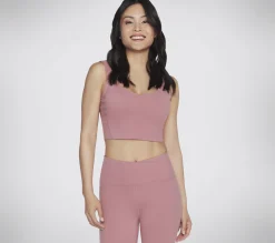 SKECHERS GOSCULPT Scalloped Longline Bra>Mujer Tops Y Partes De Arriba|Tops Y Partes De Arriba