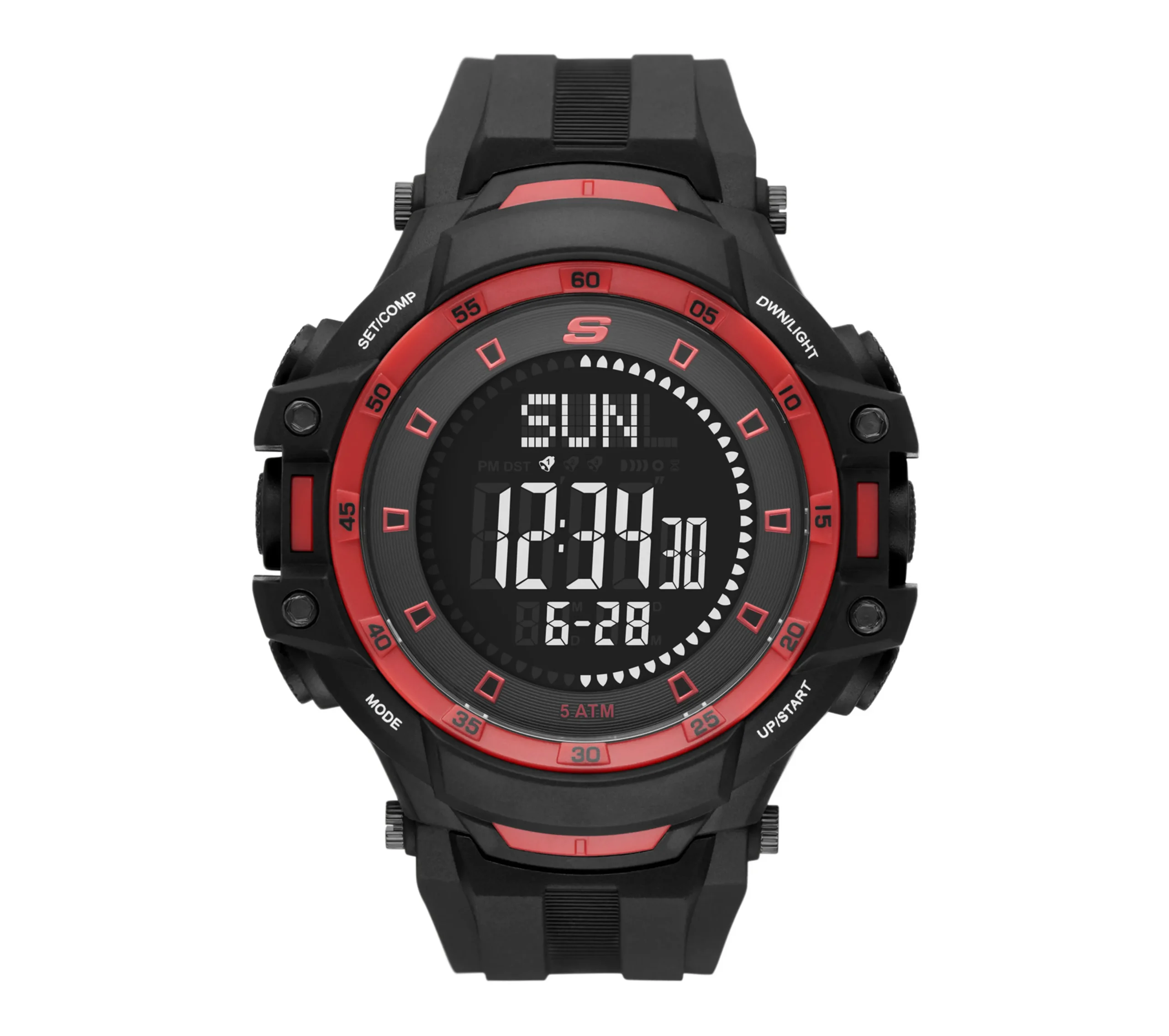 SKECHERS Grandpoint Black & Red Watch>Hombre Relojes|Accesorios