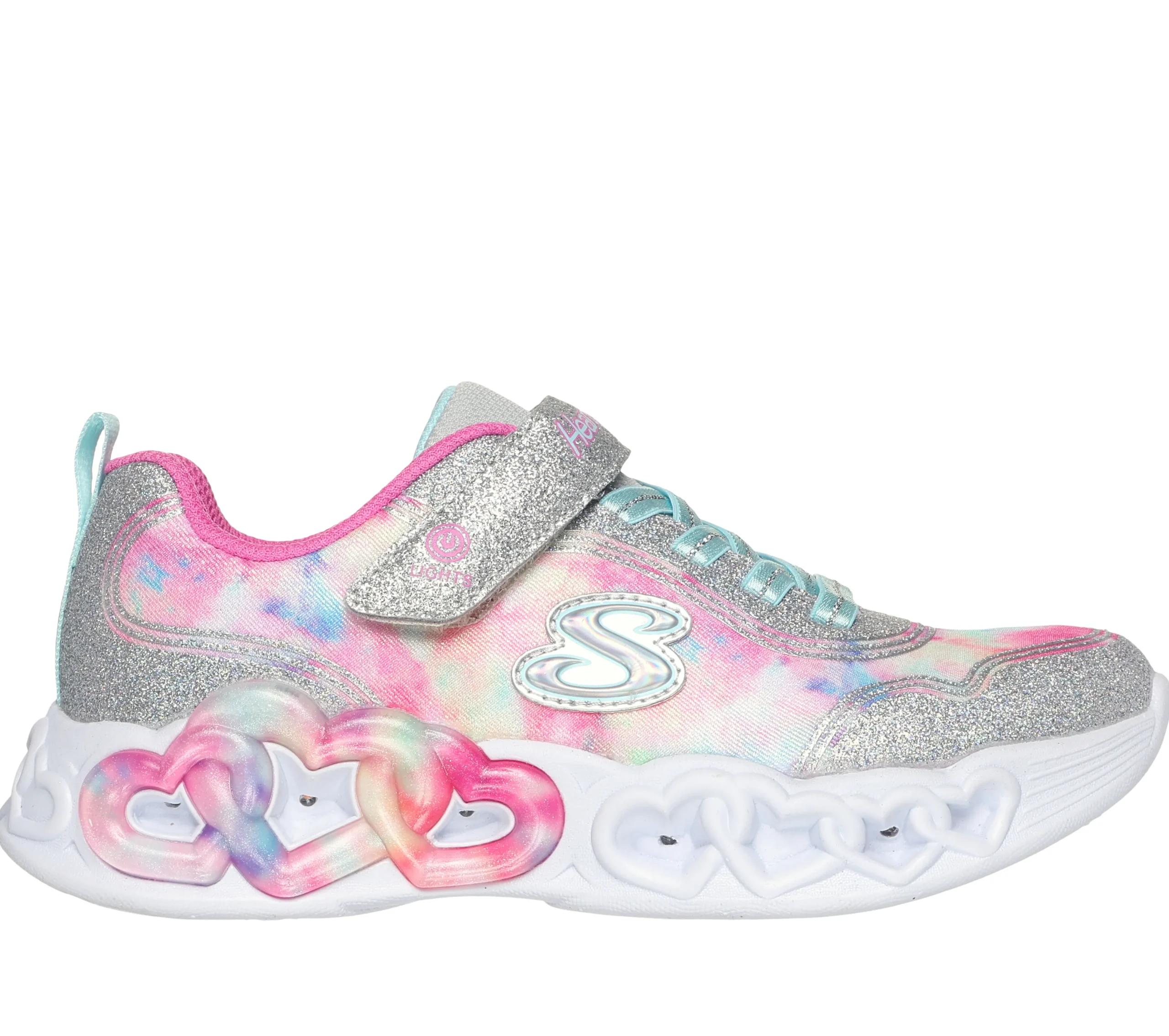 SKECHERS Infinite Heart Lights - Color Lovin>Niños Con Luces|Zapatillas
