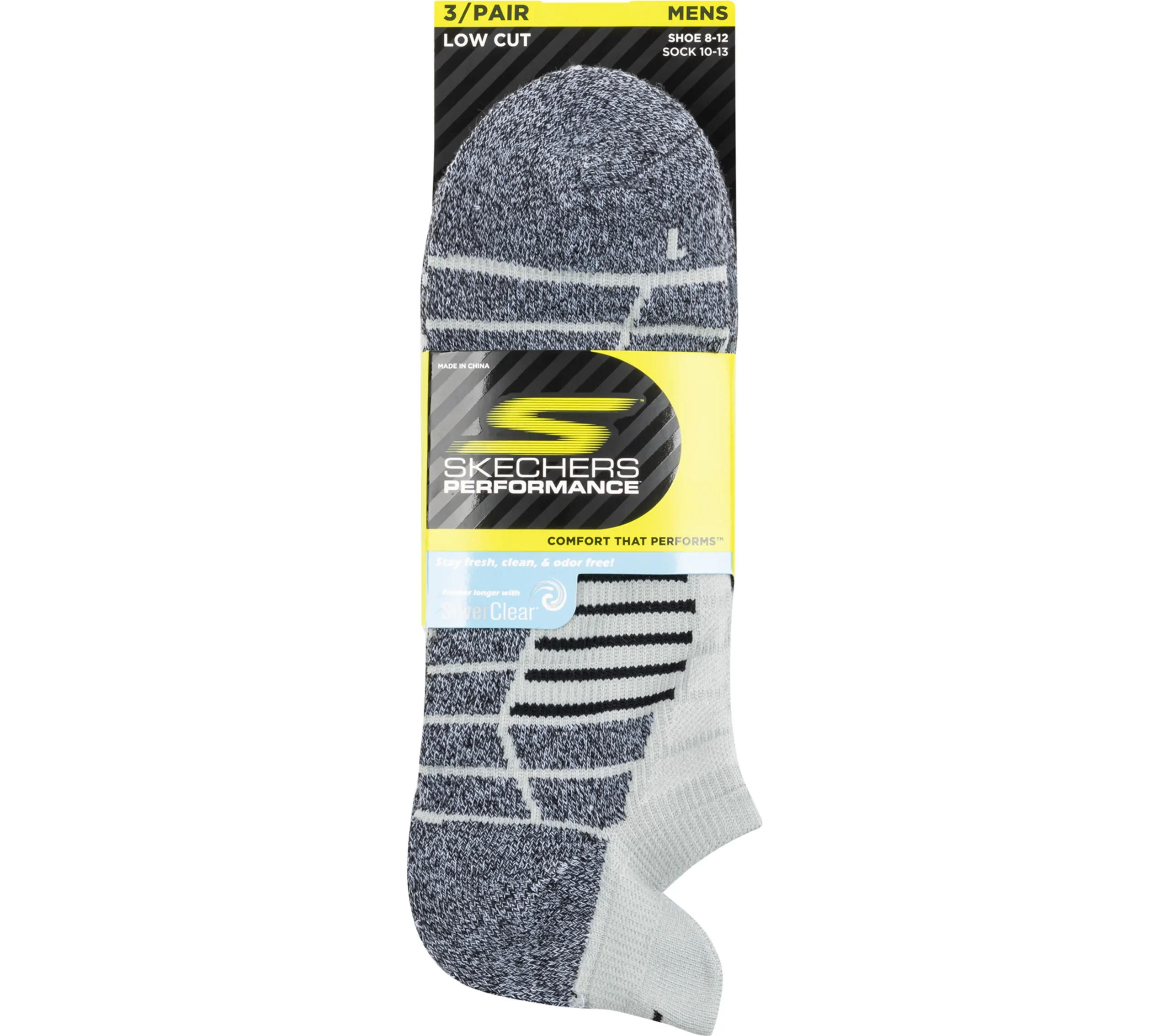 SKECHERS Low Cut PolyNylon Performance Socks - 3 Pack>Hombre Calcetines|Accesorios