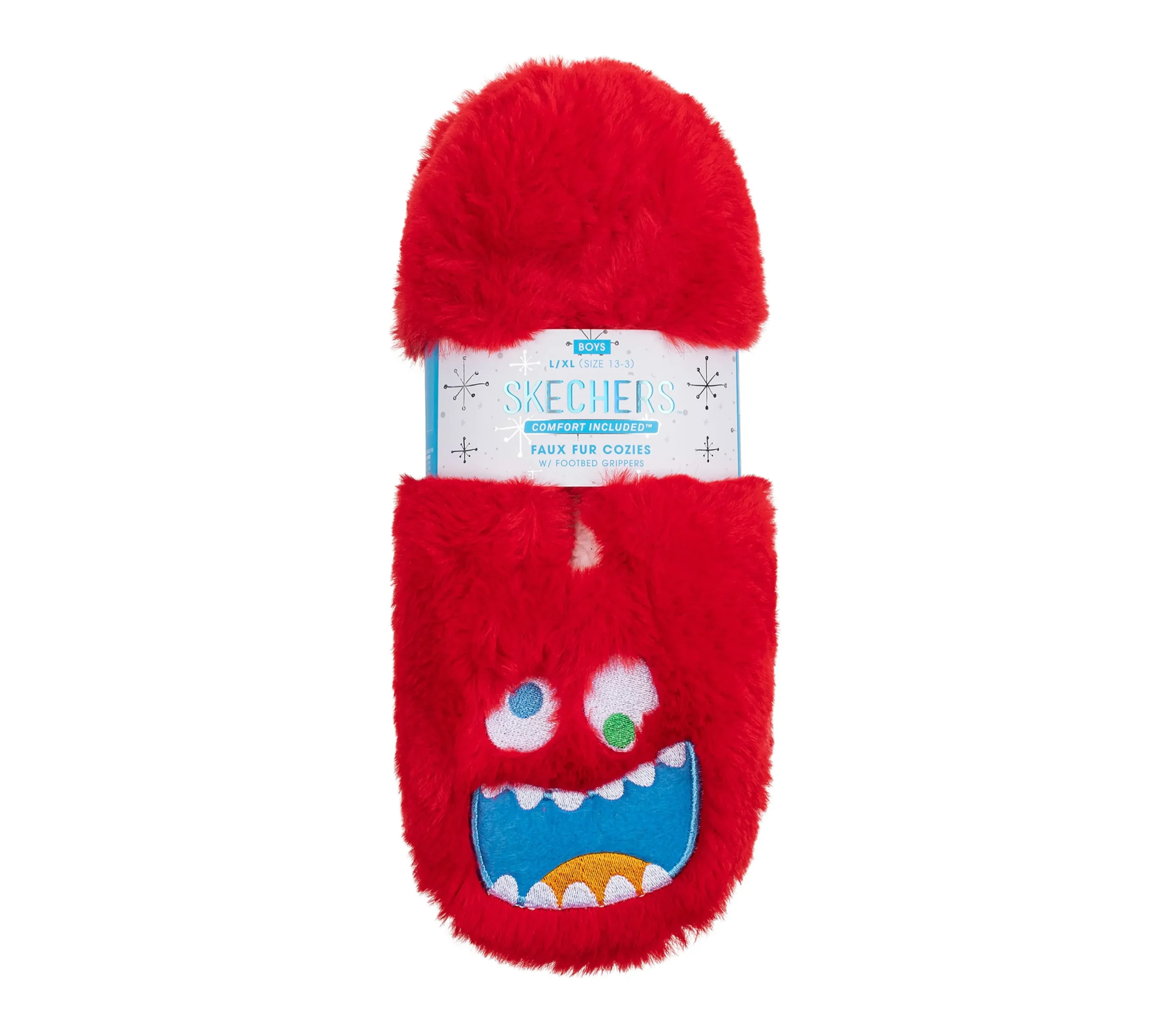 SKECHERS Monster Red Slipper Socks - 1 Pack>Niños Calcetines|Calcetines