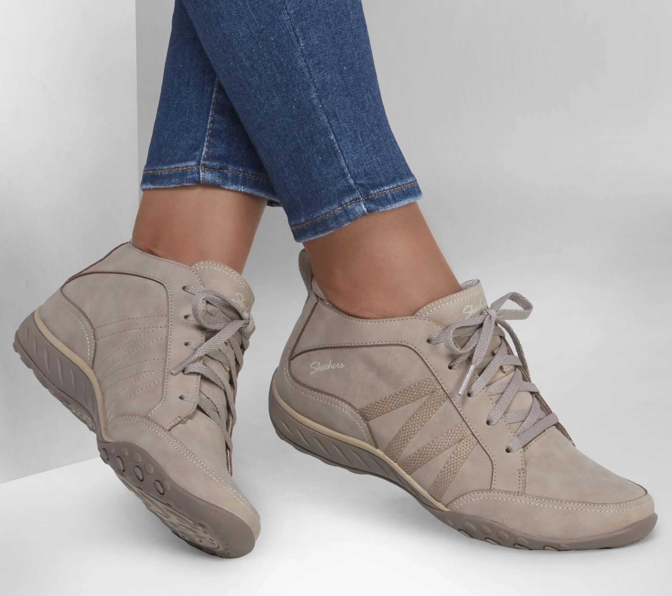 SKECHERS Relaxed Fit: Breathe-Easy - Friendly Ties>Mujer Con Cordones|Botas
