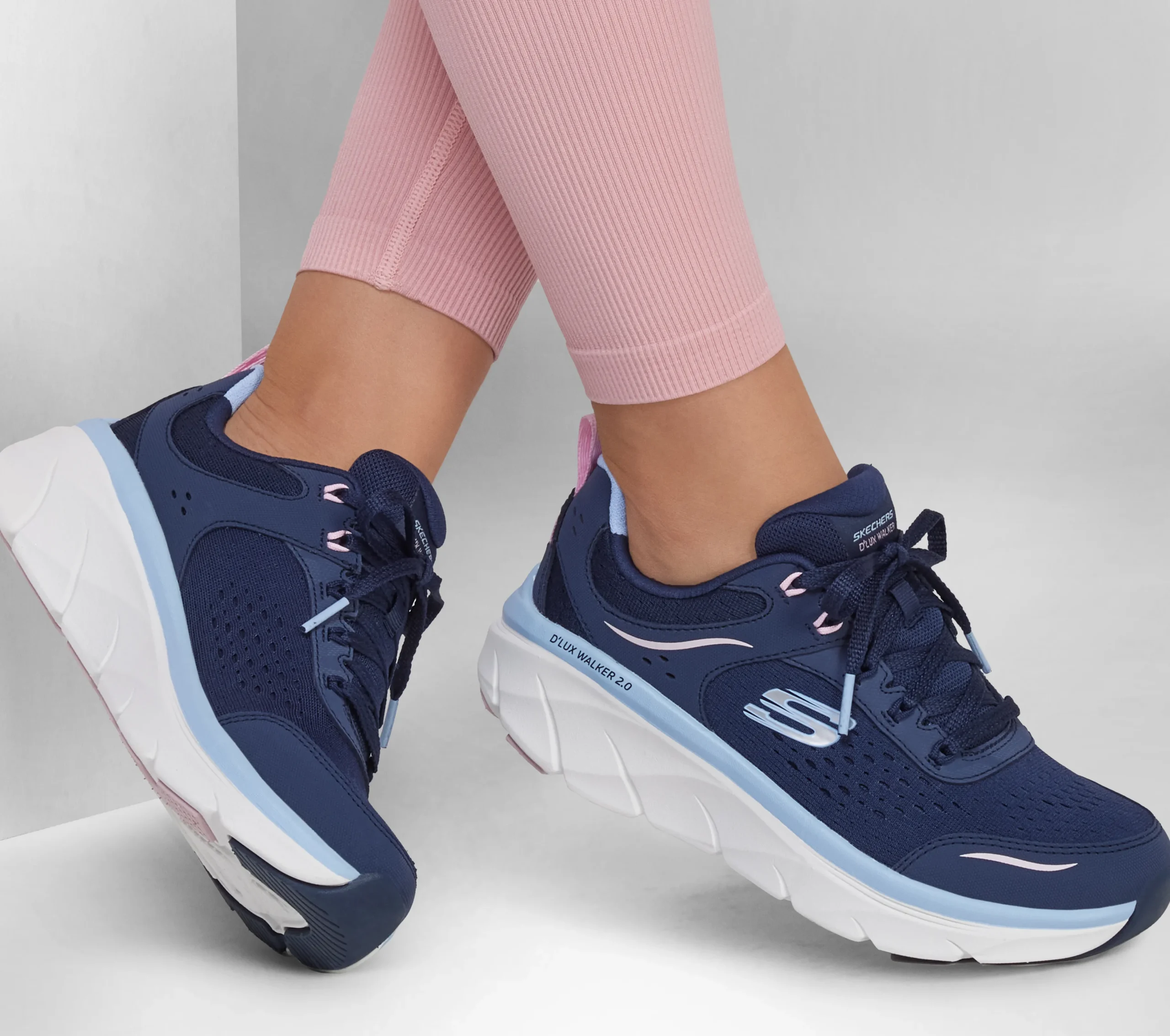SKECHERS Relaxed Fit: D'Lux Walker 2.0 - Daisy Doll>Mujer Con Cordones|Zapatillas De Deporte