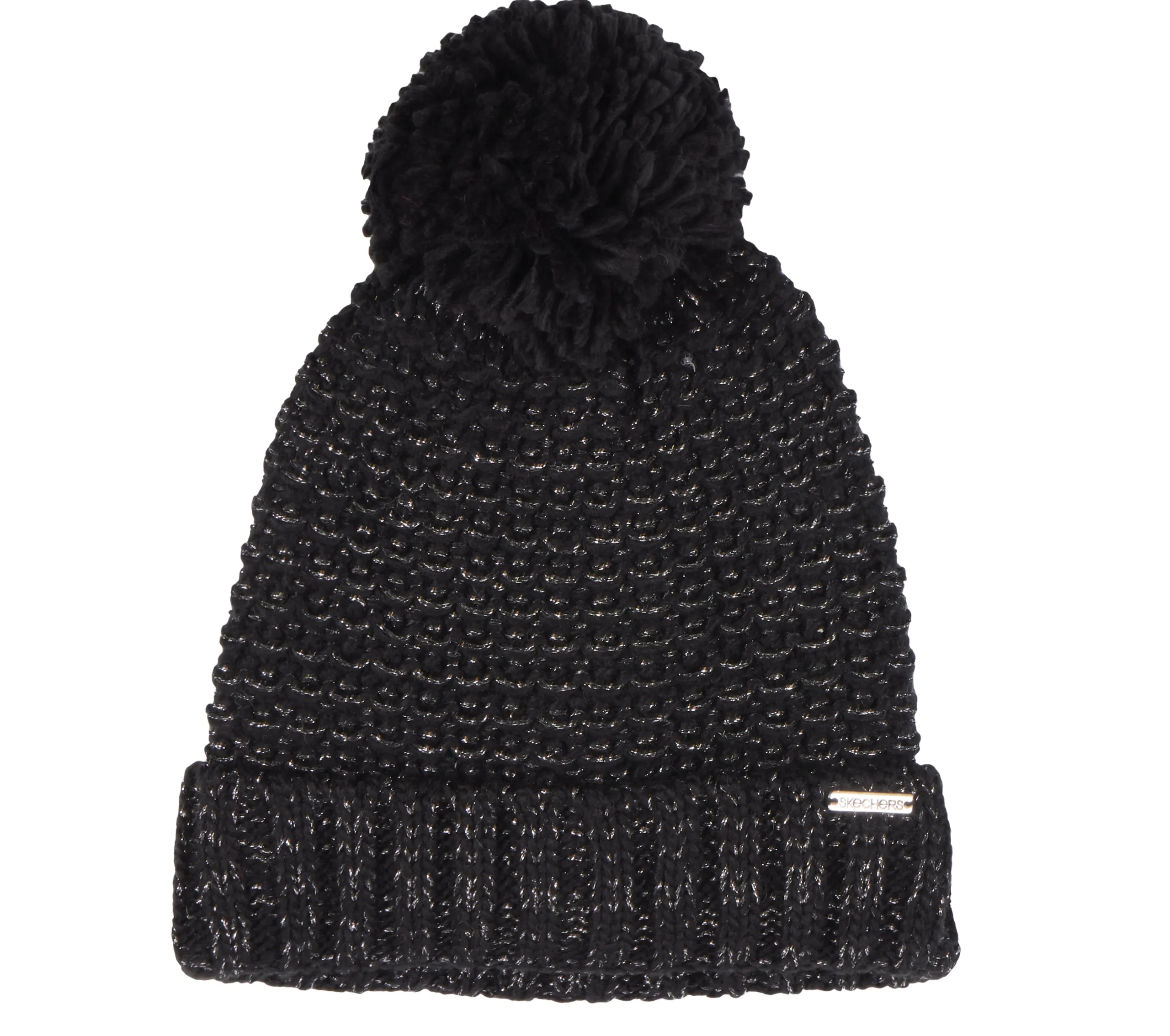 SKECHERS Reverse Stitch Pom-Pom Beanie>Mujer Gorras|Gorras