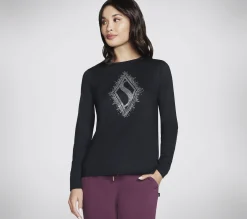 SKECHERS Rhinestone Burst Long Sleeve Tee>Mujer Tops Y Partes De Arriba|Tops Y Partes De Arriba