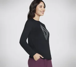 SKECHERS Rhinestone Burst Long Sleeve Tee><noscript><img width=