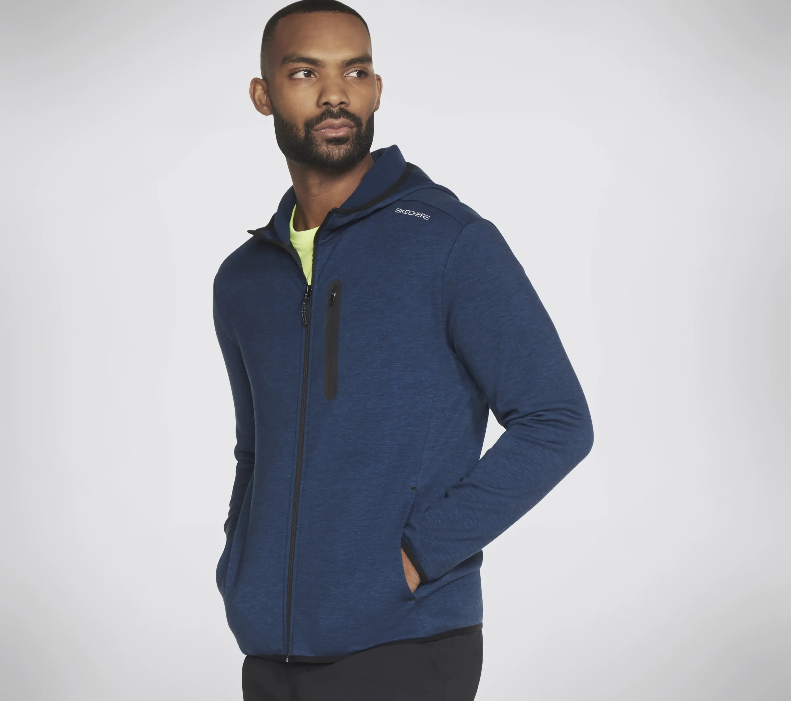 SKECHERS Skech Cloud Thermal Full Zip Hoodie>Hombre Partes De Arriba|Partes De Arriba