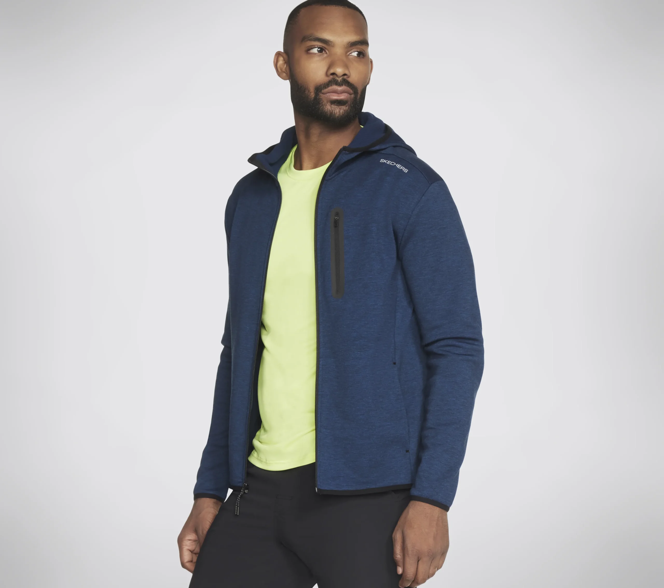 SKECHERS Skech Cloud Thermal Full Zip Hoodie>Hombre Partes De Arriba|Partes De Arriba