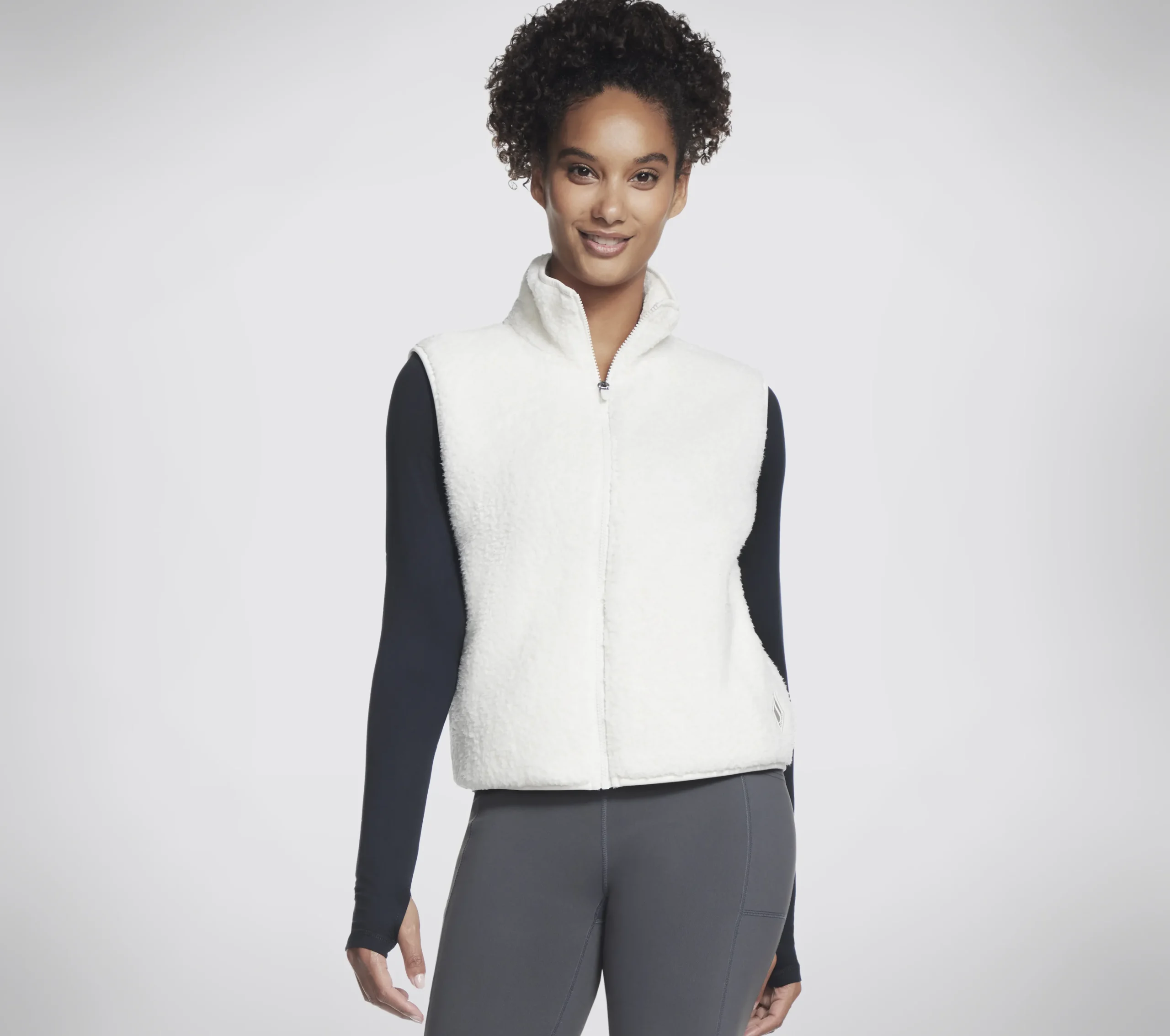 SKECHERS Skech Sherpa Cropped Vest>Mujer Tops Y Partes De Arriba|Tops Y Partes De Arriba