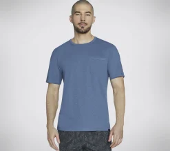 SKECHERS SKECH-BREEZE Slub Pocket Tee>Hombre Partes De Arriba|Partes De Arriba