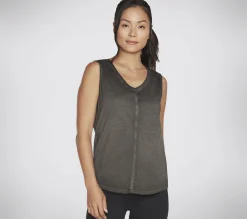 SKECHERS Diamond Wash Hatha V-neck Tank>Mujer Tops Y Partes De Arriba|Tops Y Partes De Arriba