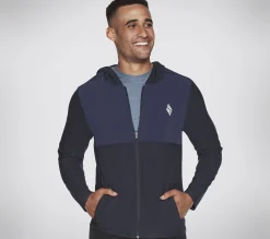 SKECHERS SKECH-KNITS ULTRA GO Lite Full Zip Hoodie>Hombre Partes De Arriba|Partes De Arriba