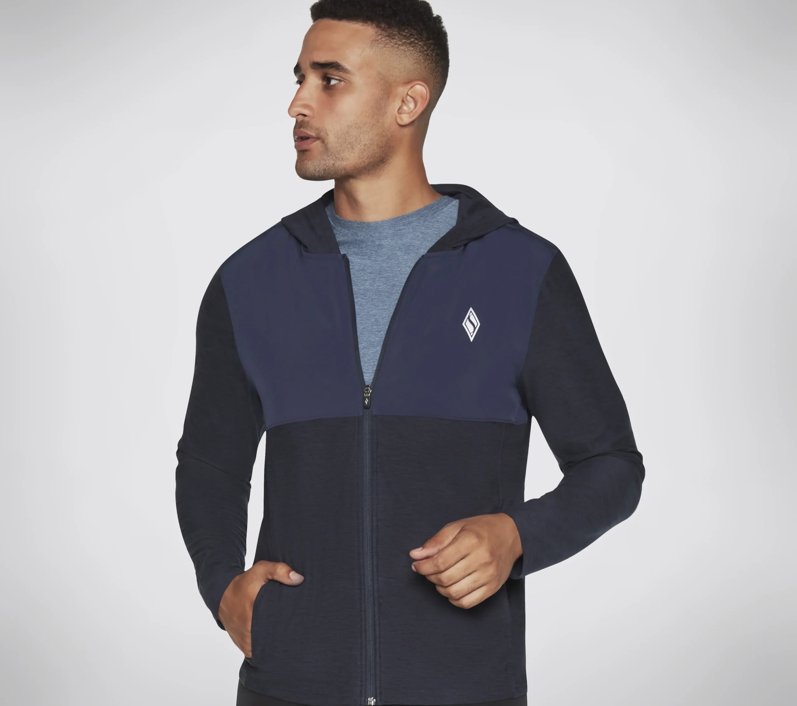SKECHERS SKECH-KNITS ULTRA GO Lite Full Zip Hoodie>Hombre Partes De Arriba|Partes De Arriba