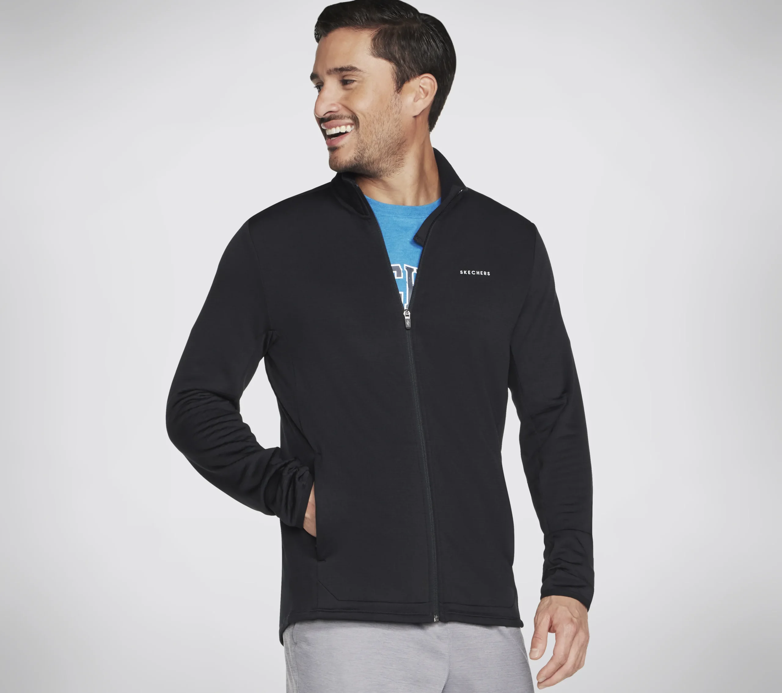 SKECHERS SKECH-KNITS ULTRA GO Thermal Full Zip Jacket>Hombre Partes De Arriba|Partes De Arriba