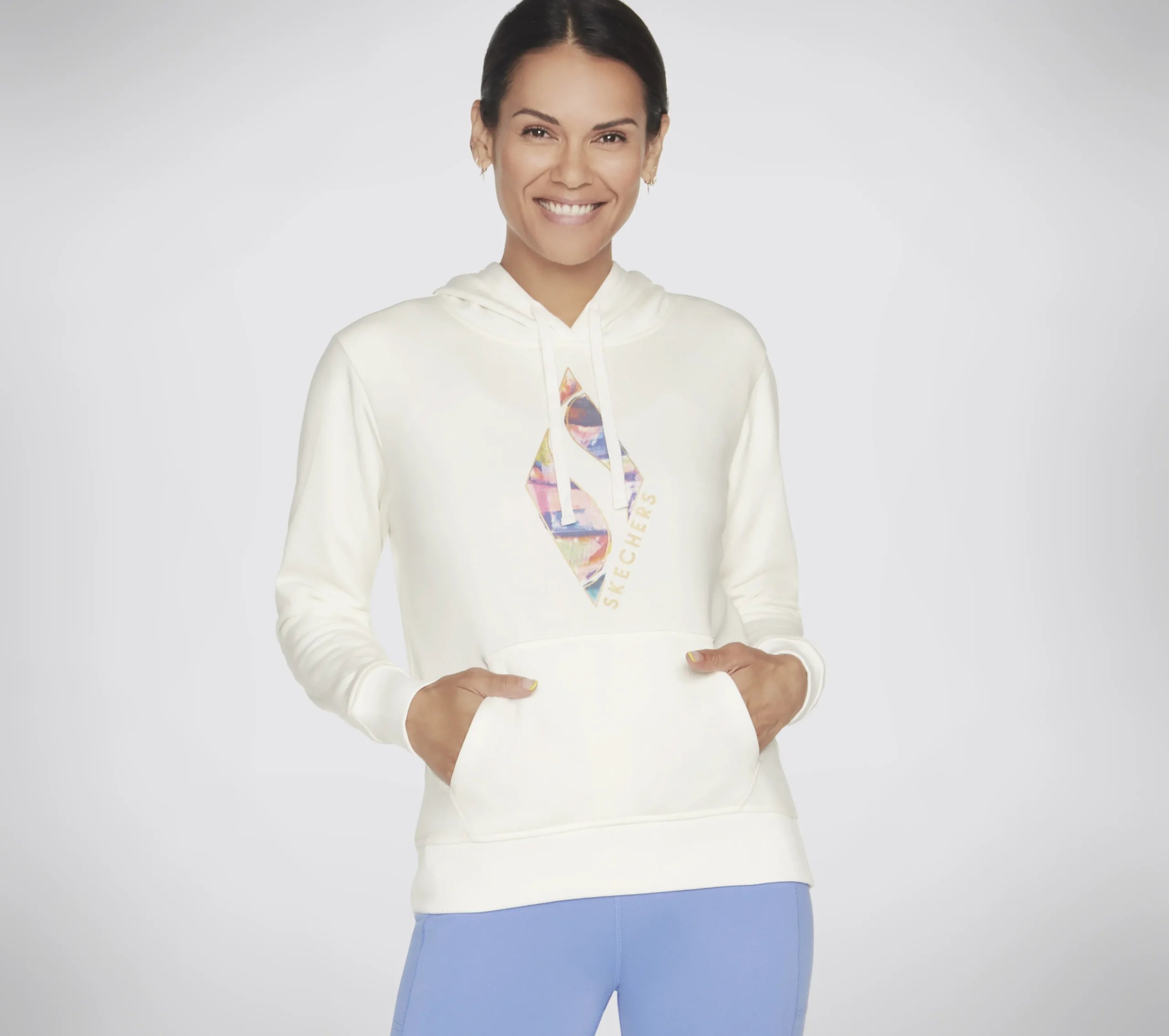 SKECHERS SKECH-SWEATS Watercolor Diamond Pullover Hoodie>Mujer Tops Y Partes De Arriba|Tops Y Partes De Arriba
