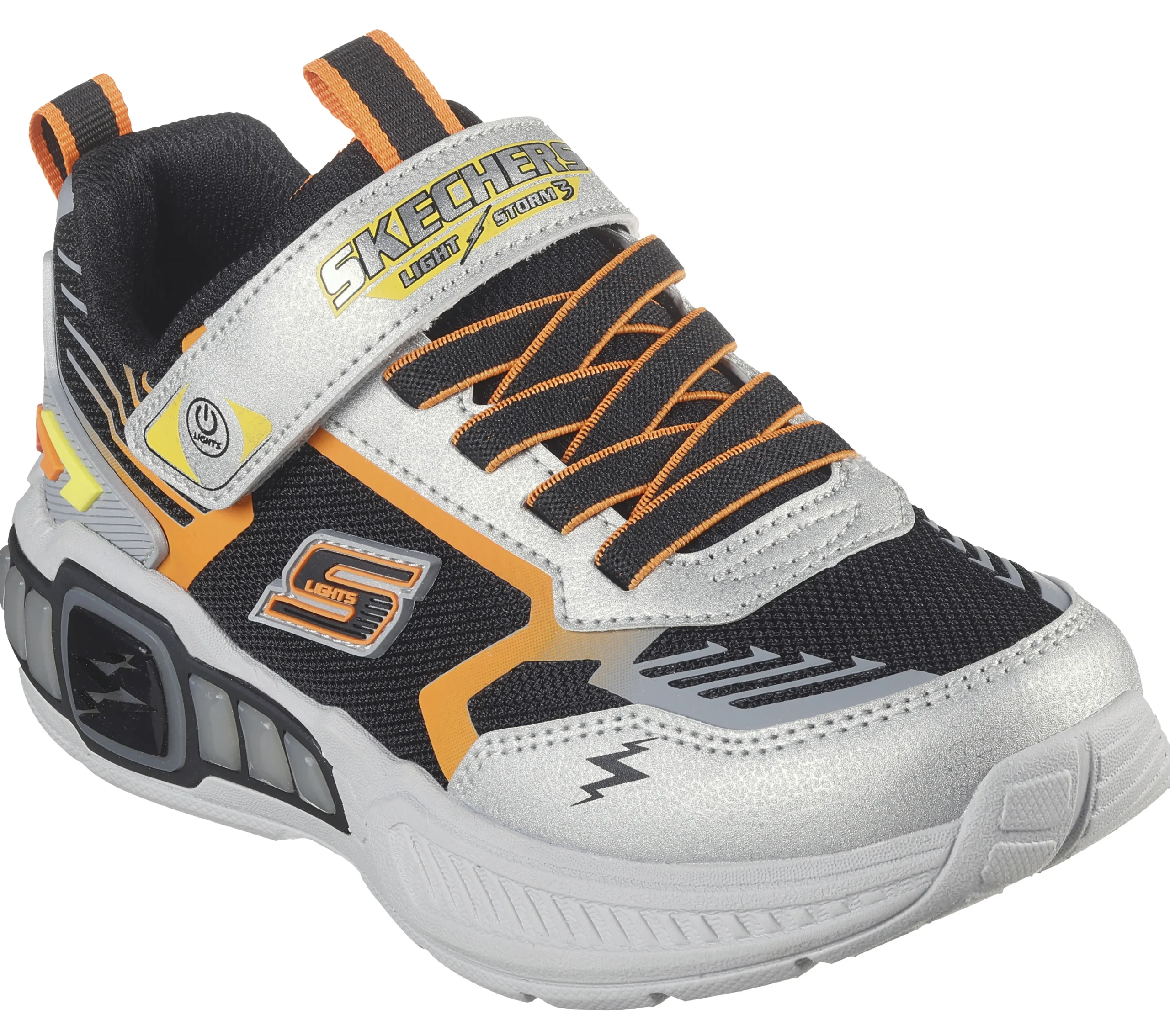 SKECHERS S-Lights: Light Storm 3.0>Niños Sin Cordones|Con Luces