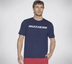 SKECHERS Strikethrough Tee>Hombre Partes De Arriba|Partes De Arriba