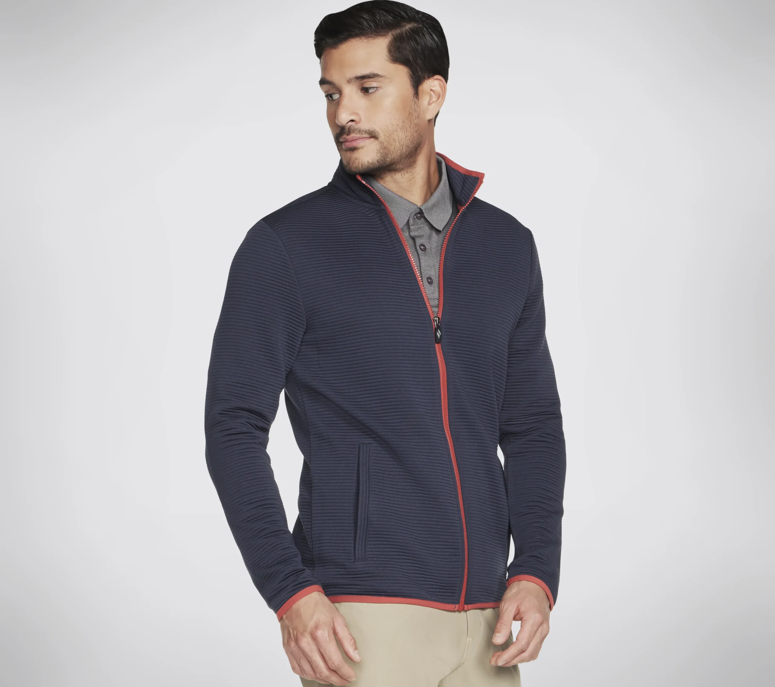 SKECHERS The Hoodless Hoodie Ottoman Jacket>Hombre Partes De Arriba|Partes De Arriba