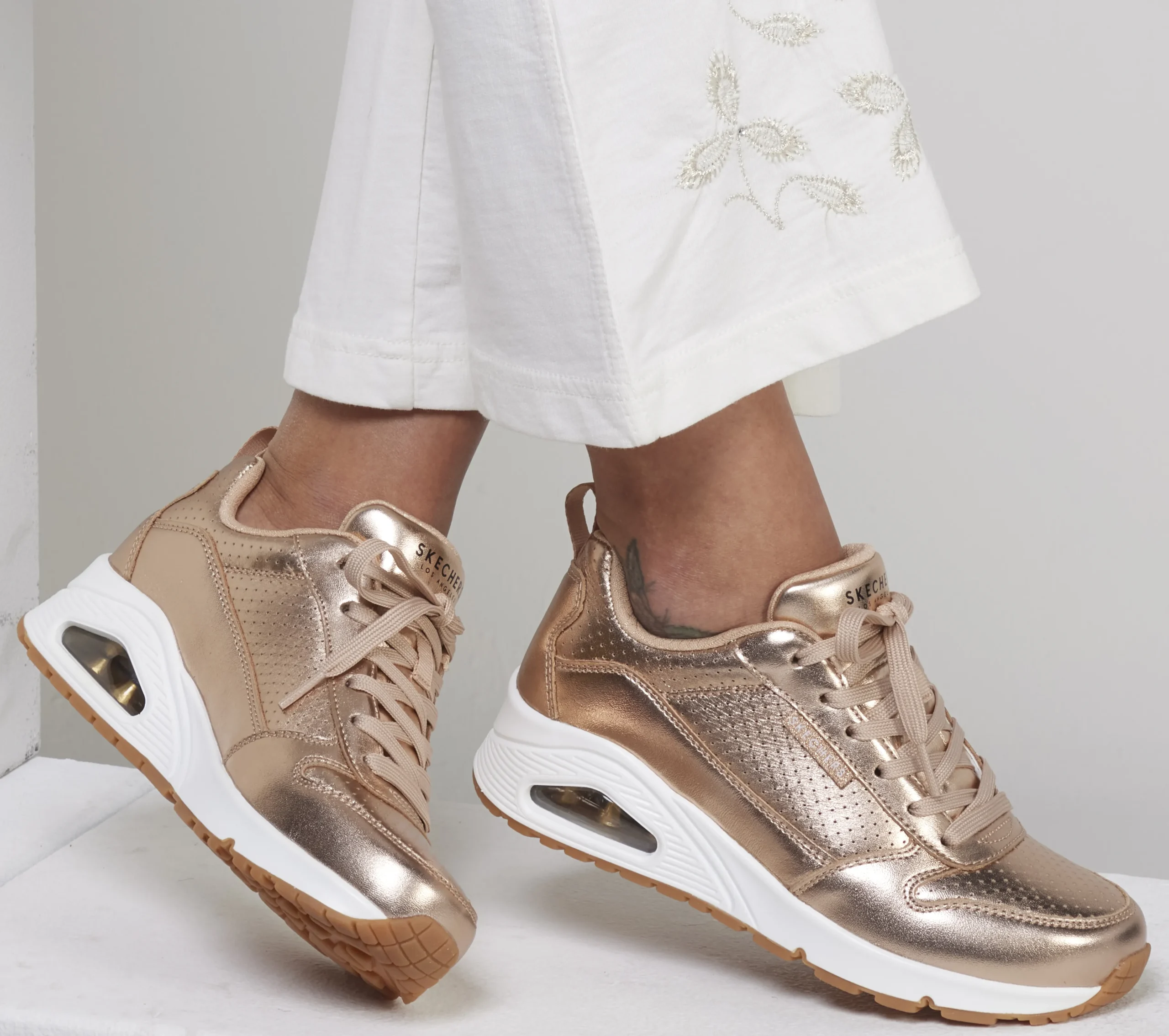 SKECHERS Uno - Metallixs>Mujer Con Cordones|Zapatillas Casual