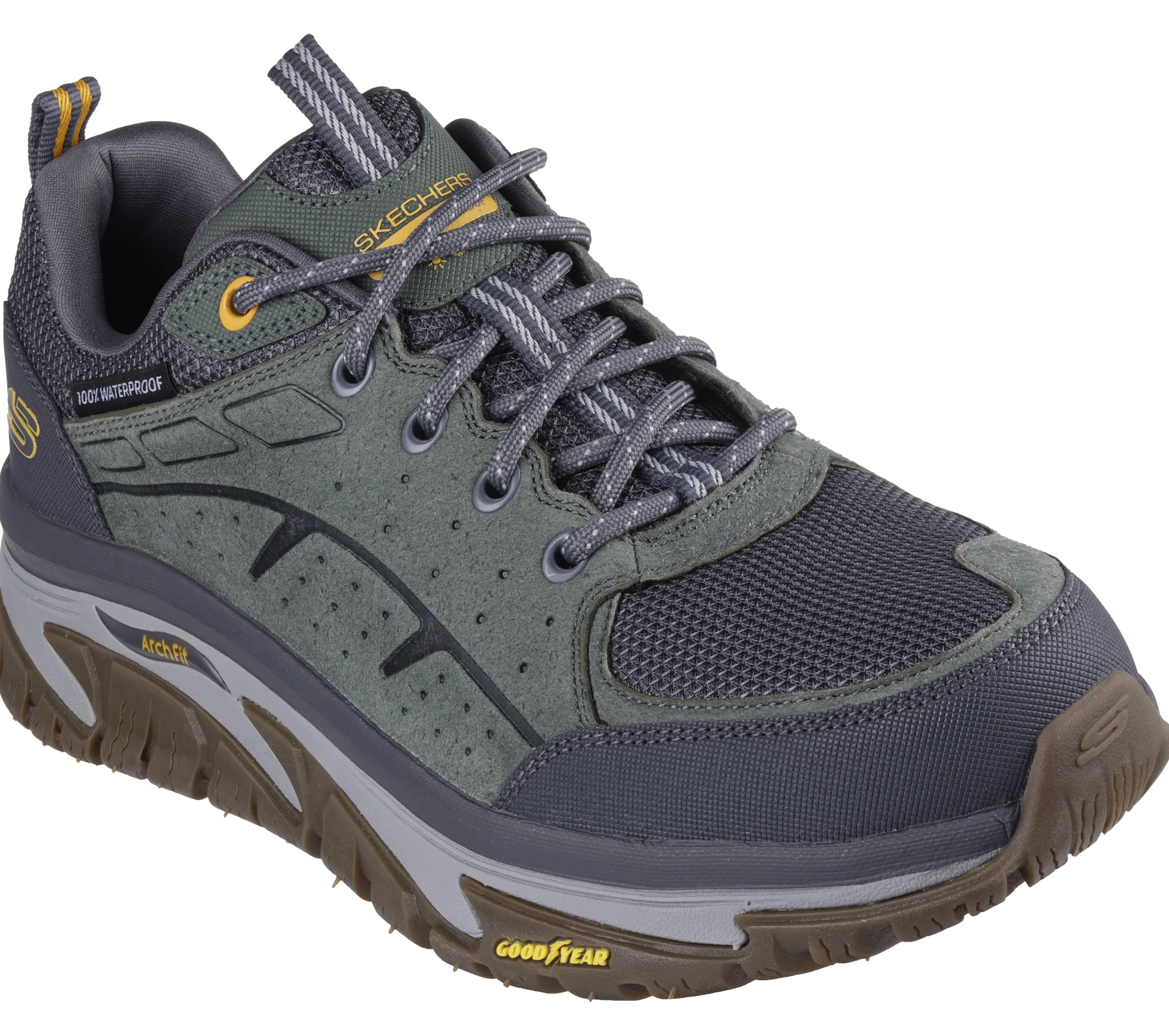SKECHERS Waterproof: Arch Fit Road Walker - Vernal>Hombre Con Cordones|Zapatillas De Deporte
